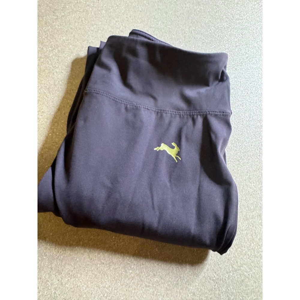 Tracksmith Womens Allston Leggings Plum Purple Running Tights Gold Hare Size M